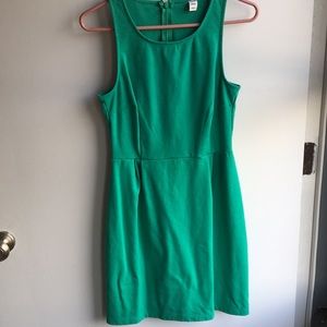 Green cotton blend dress 👗